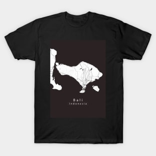 Bali Indonesia Island Map T-Shirt